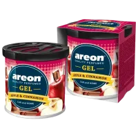 Ароматизатор для авто Areon Gel Can Blister Apple&Cinnamon / 0.085л / в подстаканник, под сиденье