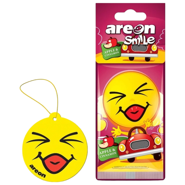 Ароматизатор для авто Areon Smile Dry Apple&Cinnamon / / на зеркале photo 1