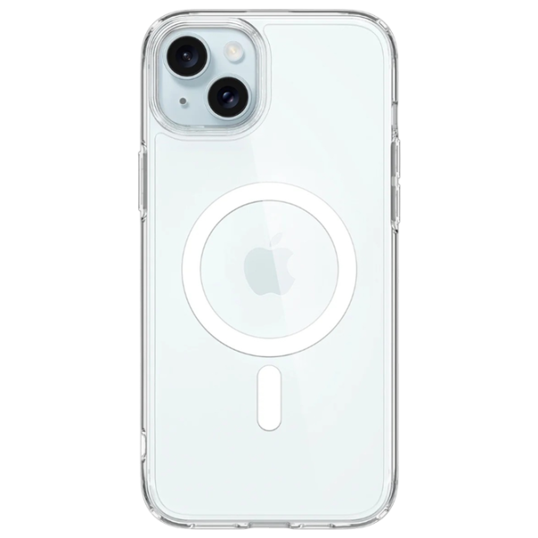 Husă pentru smartphone Apple iPhone 15 Spigen / MagSafe Back / TPU / Transparent White photo 1