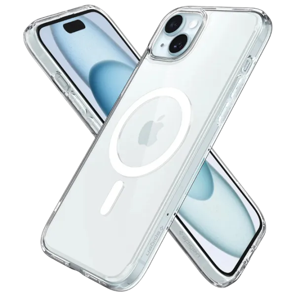 Husă pentru smartphone Apple iPhone 15 Spigen / MagSafe Back / TPU / Transparent White photo 2