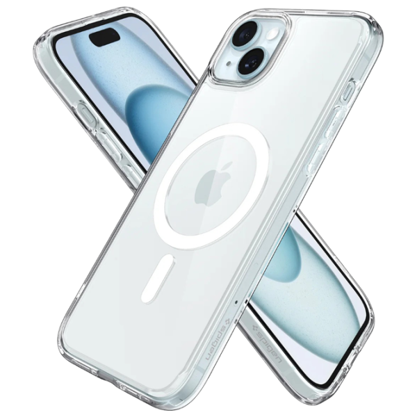 Husă pentru smartphone Apple iPhone 15 Spigen / MagSafe Back / TPU / Transparent White photo 2