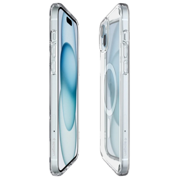 Husă pentru smartphone Apple iPhone 15 Spigen / MagSafe Back / TPU / Transparent White photo 3