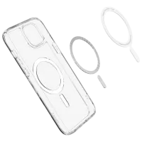 Husă pentru smartphone Apple iPhone 15 Spigen / MagSafe Back / TPU / Transparent White photo 4