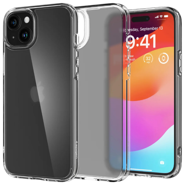 Husă pentru smartphone Apple iPhone 15 Spigen / Back / TPU / Matte Transparent photo 2