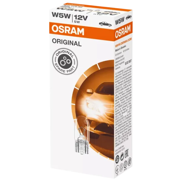 Автомобильная лампа Osram 2825  Накал / W5W / W2.1x9.5d / 5 Вт /  photo 1