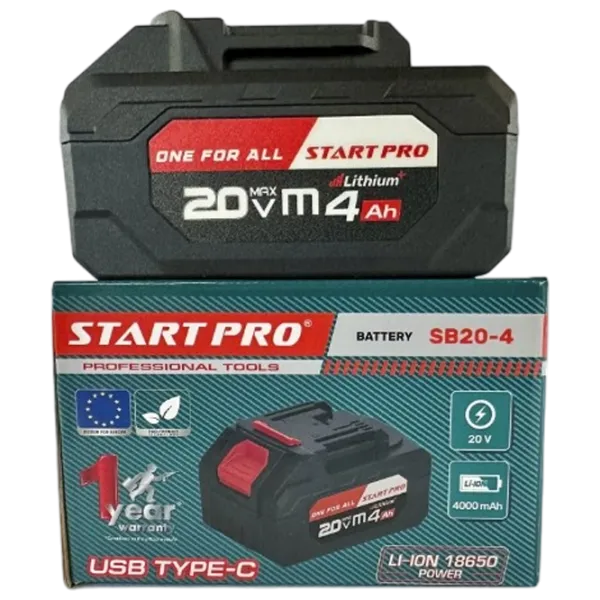 Acumulator pentru instrumente Start Pro SB20-4H Li-Ion / 4 Ah / 20 V photo 1