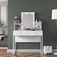 Туалетный столик Mirage Meble BJ145 ЛДСП / White photo 6