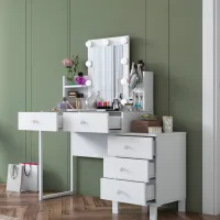 Туалетный столик Mirage Meble BJ152 ЛДСП / White photo 5