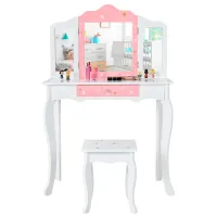 Masă de toaletă Costway HW68591WH MDF / White photo 2