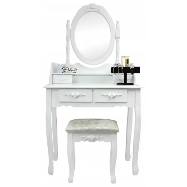 Masă de toaletă Chomik PHO3992 Masiv / White photo 1