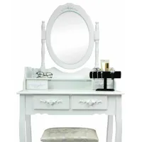 Masă de toaletă Chomik PHO3992 Masiv / White photo 5
