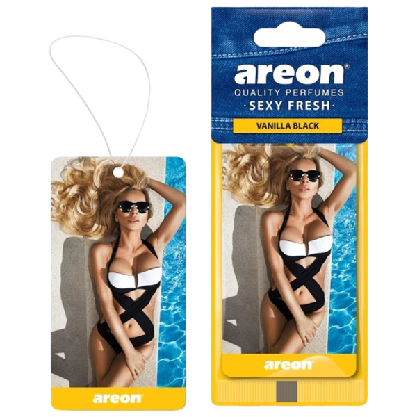 Ароматизатор для авто Areon Sexy Fresh Ванильный черный / / на зеркале photo 1