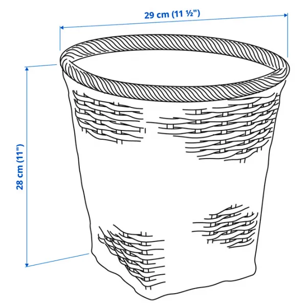 Корзина Ikea Trummis 10л / Ротанг photo 5