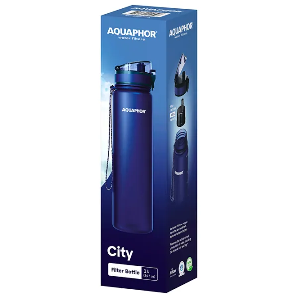Бутылка для воды Aquaphor City Тёмно синий photo 5