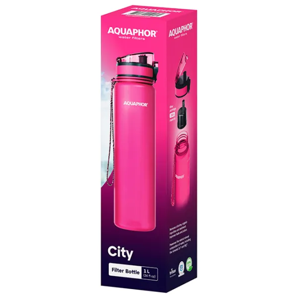 Sticlă pentru apă Aquaphor City Pink photo 5