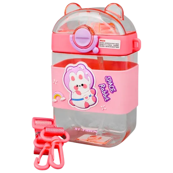 Sticlă pentru apă Kids Nico Space Rabbit Pink photo 1