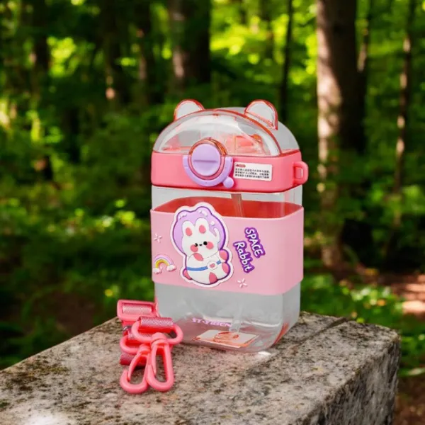 Sticlă pentru apă Kids Nico Space Rabbit Pink photo 3