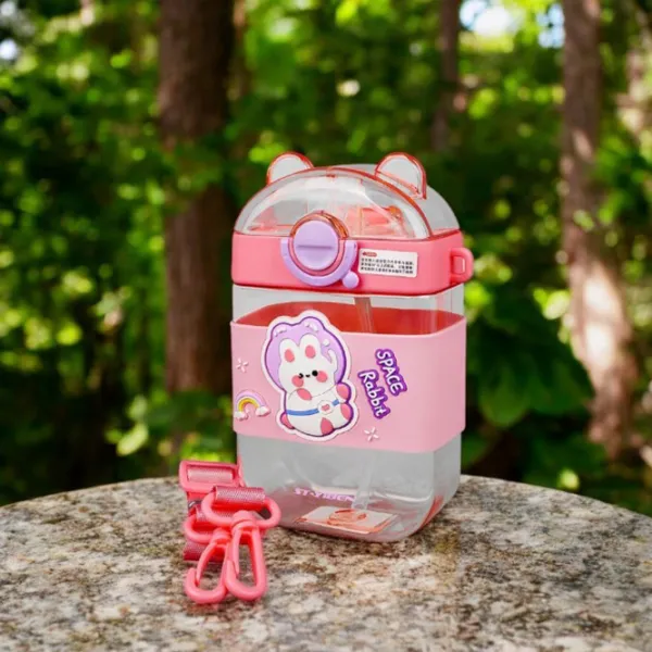 Sticlă pentru apă Kids Nico Space Rabbit Pink photo 4