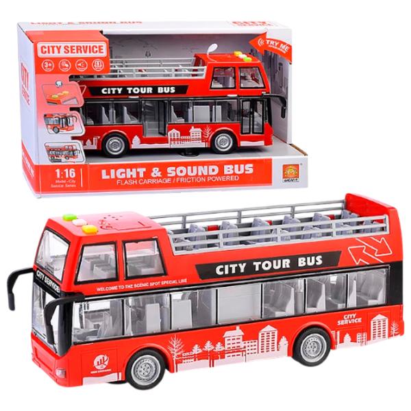 Автобус Wenyi Light & Sound Bus WY916A  / / Серый Красный photo 3
