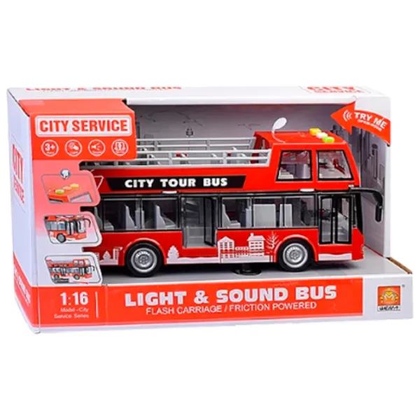 Автобус Wenyi Light & Sound Bus WY916A  / / Серый Красный photo 5