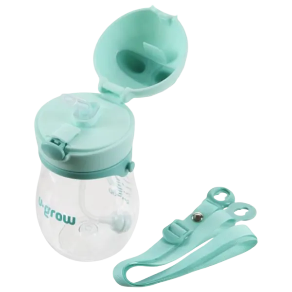 Sticluță cu pai U-GROW UG05-SIP330 0.33l 0 luni / Poliester / Green photo 2