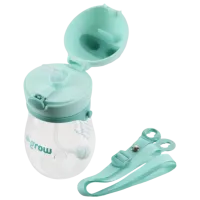 Sticluță cu pai U-GROW UG05-SIP330 0.33l 0 luni / Poliester / Green photo 2