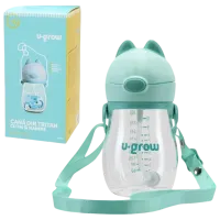 Sticluță cu pai U-GROW UG05-SIP330 0.33l 0 luni / Poliester / Green photo 5