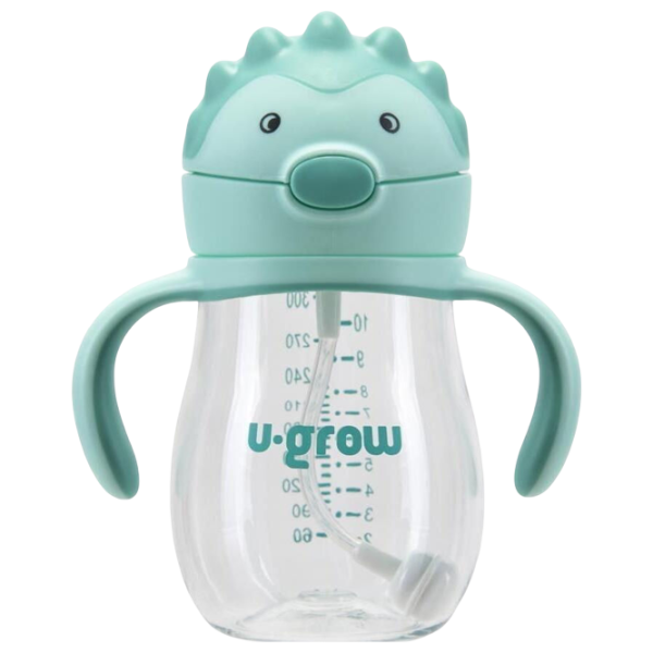 Бутылочка с соломинкой U-GROW UG03-SIP330 0.33л 6 месяцев / Тритан / Синий photo 1