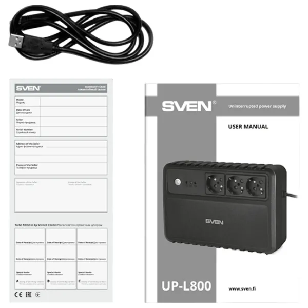ИБП Sven UP-L800 Черный photo 4