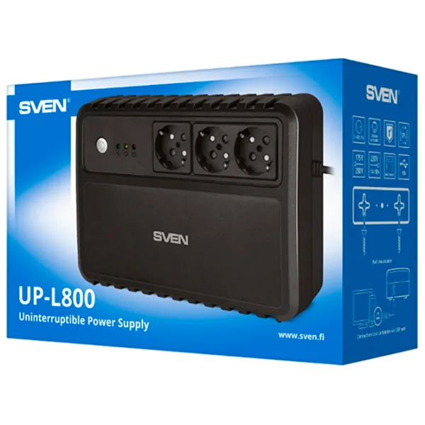 ИБП Sven UP-L800 Черный photo 6