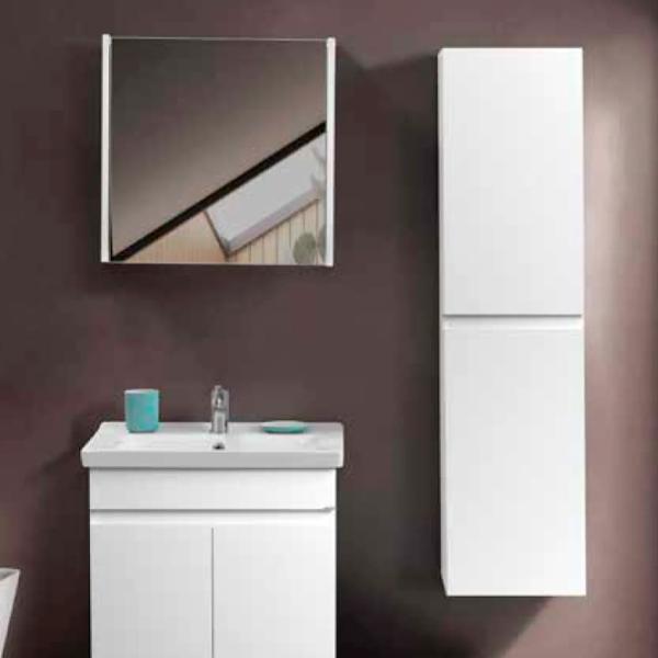 Шкаф с зеркалом Martat Venna 55 x 55 x 14.9см / Зеркало / White photo 3