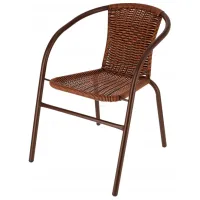 Scaun de grădină Jumi Bistro Metal / Ratan artificial / Brown Brown