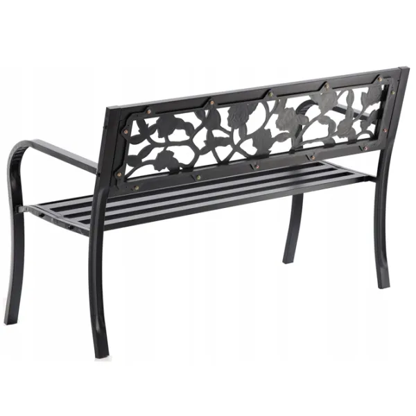 Scaun de grădină GardenLine MEB2927 Metal / Metal / Black Black photo 4 Scaun de grădină GardenLine MEB2927 Metal / Metal / Black Black photo 4