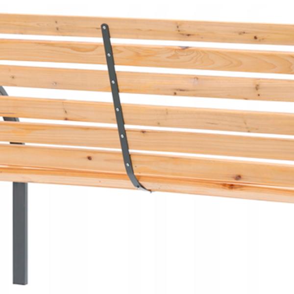 Scaun de grădină GardenLine MEB2790 Metal / Lemn / Brown Gray photo 4