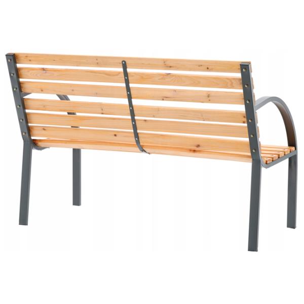 Scaun de grădină GardenLine MEB2790 Metal / Lemn / Brown Gray photo 5