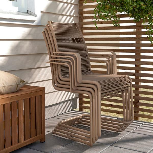 Садовый стул Ikea Vasman Металл / Пластик / Коричневый Brown photo 5 Садовый стул Ikea Vasman Металл / Пластик / Коричневый Brown photo 5