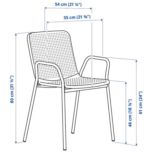 Scaun de grădină Ikea Torparo Metal / Poliester / White White photo 2 Scaun de grădină Ikea Torparo Metal / Poliester / White White photo 2