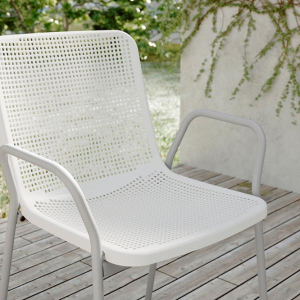 Scaun de grădină Ikea Torparo Metal / Poliester / White White photo 3 Scaun de grădină Ikea Torparo Metal / Poliester / White White photo 3