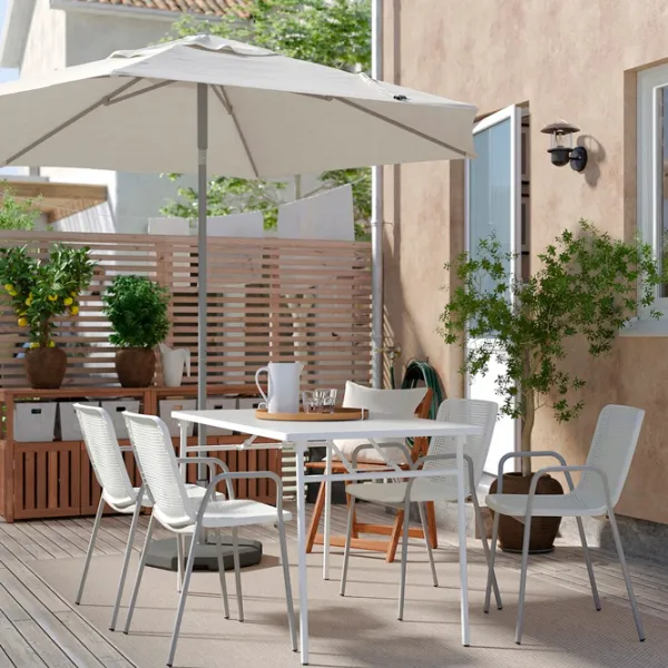 Scaun de grădină Ikea Torparo Metal / Poliester / White White photo 5 Scaun de grădină Ikea Torparo Metal / Poliester / White White photo 5