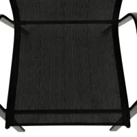 Scaun de grădină Mobhaus Aldera Oțel / Pânză / Black Dark Gray photo 5