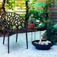 Scaun de grădină Sunrise C-58 PP Plastic / Plastic / Black Black photo 2
