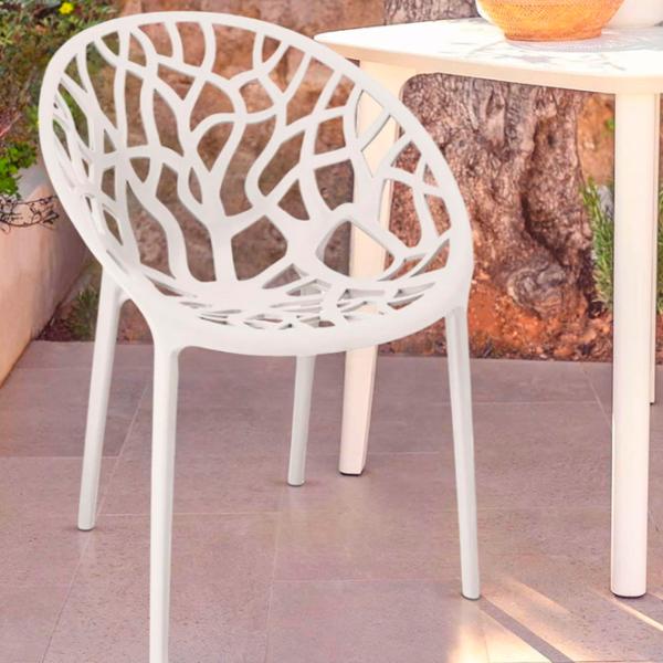 Садовый стул Sunrise C-58 PP Пластик / Пластик / Белый White photo 5