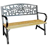 Садовый стул GardenLine MEB2958 Металл / Дерево / Бежевый Черный