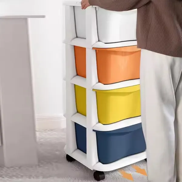 Etajeră cu containere 4Play Сoloured 4 levels 72 x 36 x 35 cm / Plastic / White photo 2