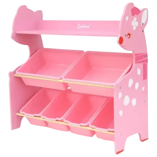 Стеллаж с контейнерами Onshine Deer 80 x 82.5 x 33см cm / ЛДСП / Pink photo 1