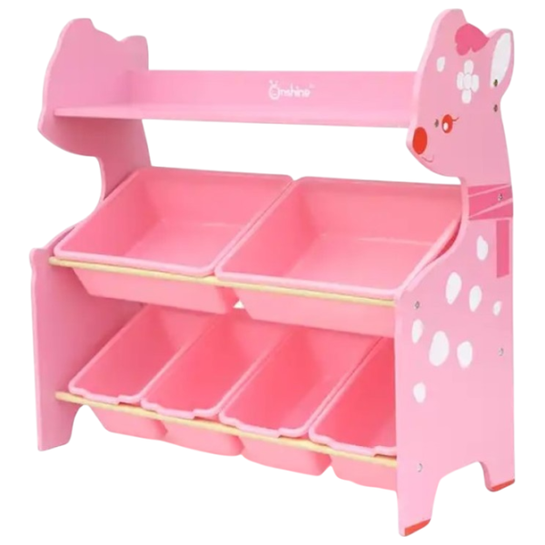 Стеллаж с контейнерами Onshine Deer 80 x 82.5 x 33см cm / ЛДСП / Pink photo 1