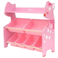 Стеллаж с контейнерами Onshine Deer 80 x 82.5 x 33см cm / ЛДСП / Pink