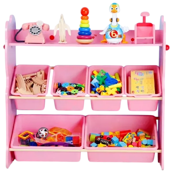 Стеллаж с контейнерами Onshine Deer 80 x 82.5 x 33см cm / ЛДСП / Pink photo 2