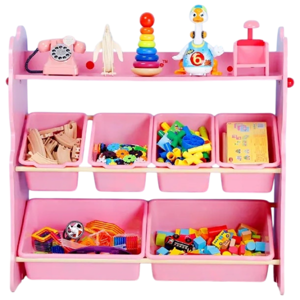 Стеллаж с контейнерами Onshine Deer 80 x 82.5 x 33см cm / ЛДСП / Pink photo 2