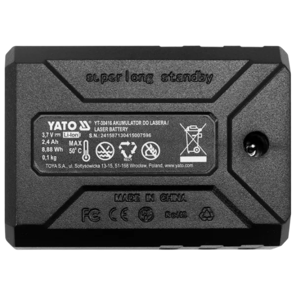 Acumulator pentru instrumente Yato YT30416 Li-Ion / 2.4 Ah / 3.7 V photo 2 Acumulator pentru instrumente Yato YT30416 Li-Ion / 2.4 Ah / 3.7 V photo 2